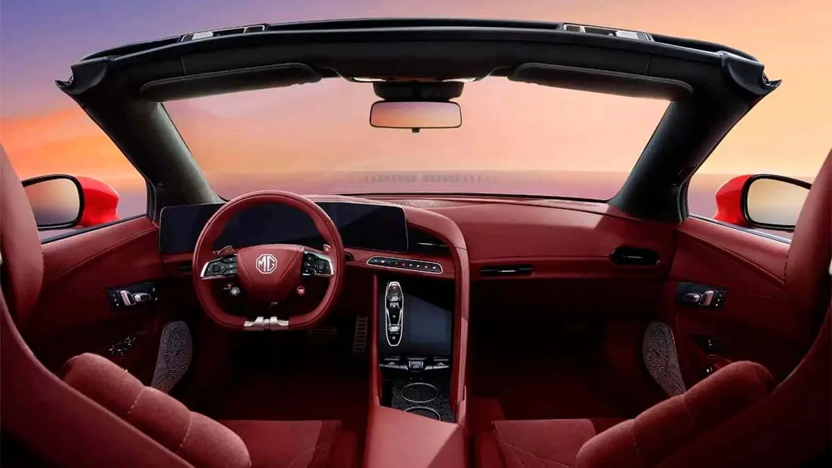 Interior del MG Cyberster
