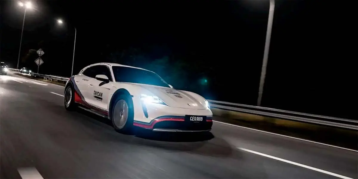 Porsche Taycan viaje de Tailandia a Singapur