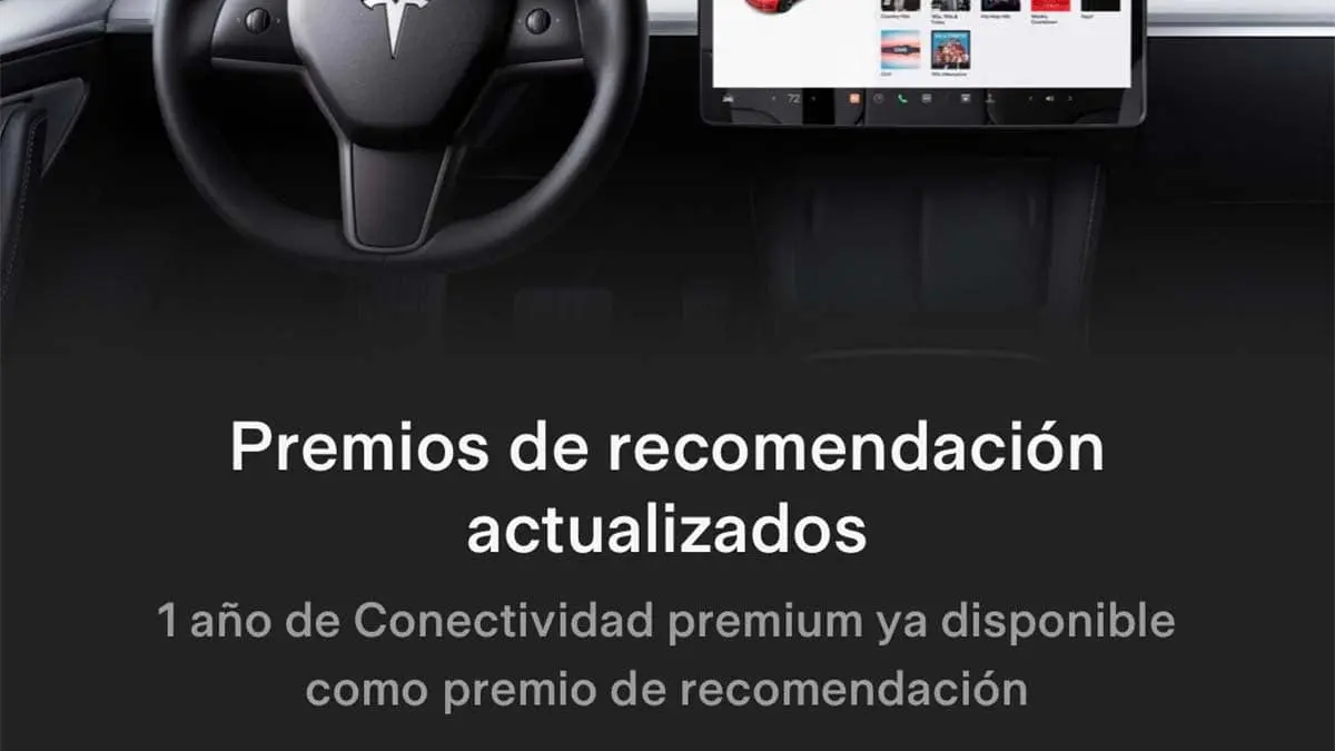 Conectividad premium en el programa de referidos de Tesla