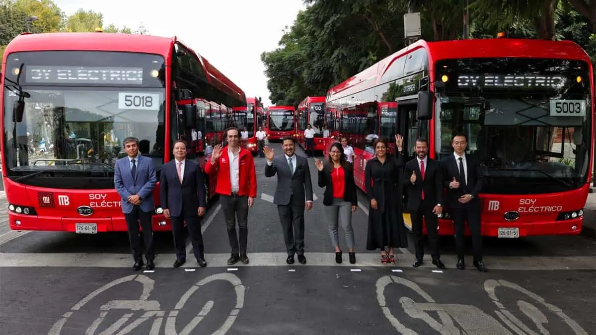 Autobuses el&eacute;ctricos BYD en M&eacute;xico