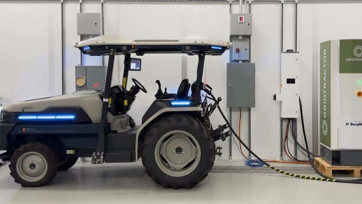 Tractor el&eacute;ctrico con tecnolog&iacute;a V2G