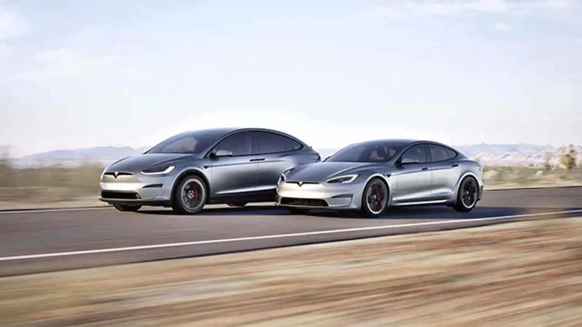 Tesla Model S - Model X con el color plateado lunar