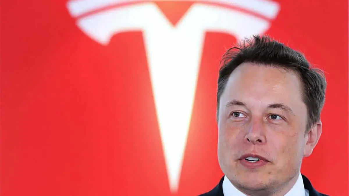 Elon Musk fondo logo Tesla