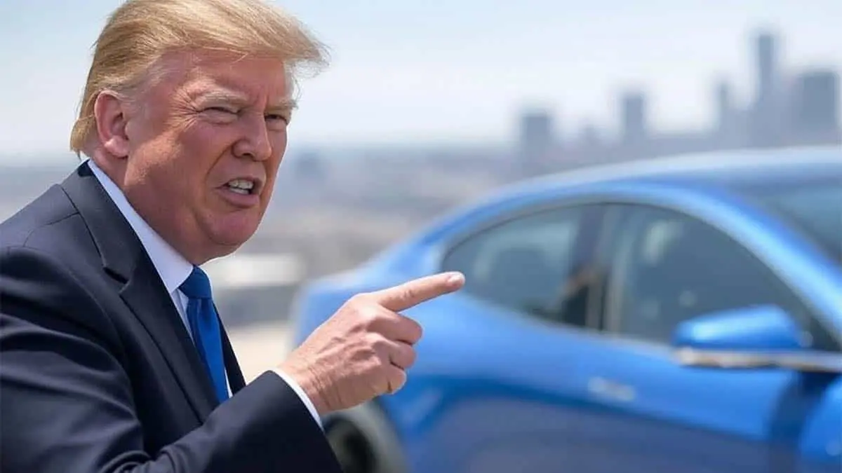 Donald Trump apunta coche el&eacute;ctrico