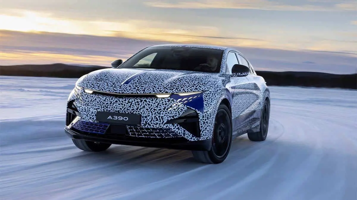 Alpine A390 - pruebas de invierno