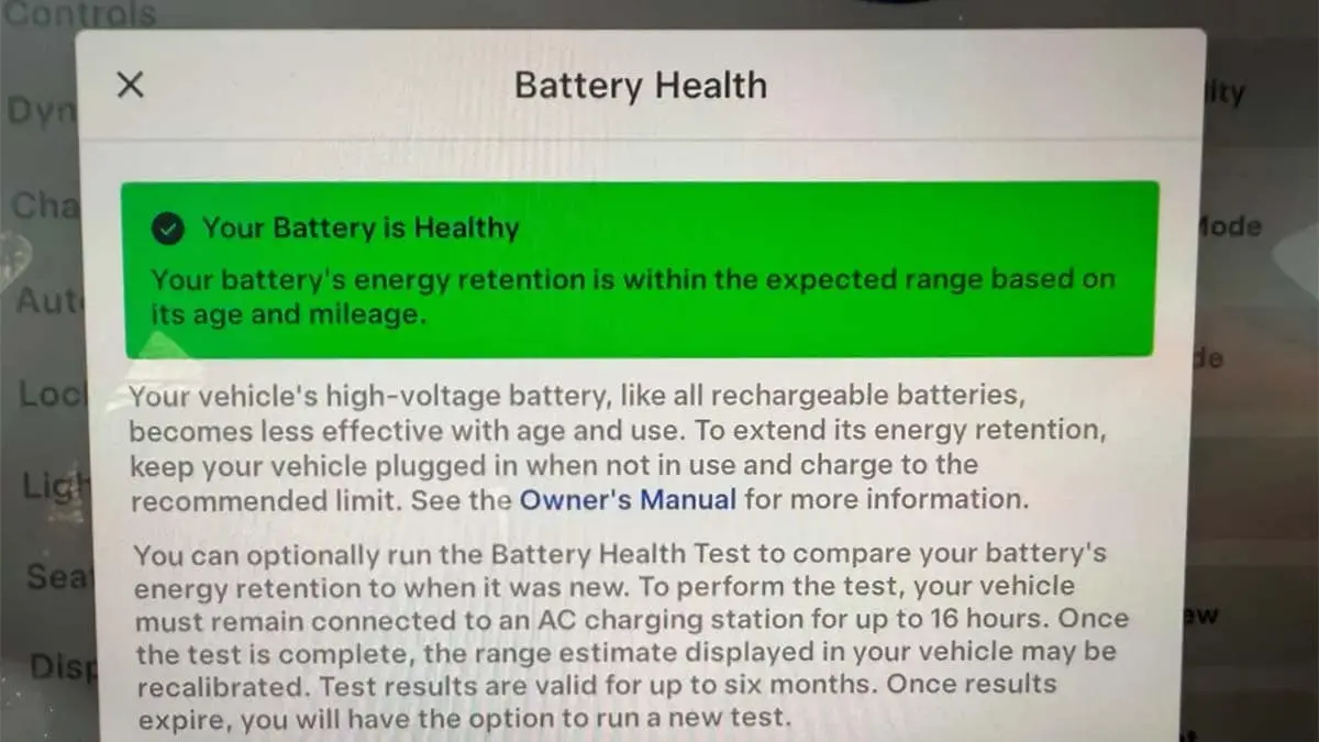 Test salud bater&iacute;a Tesla