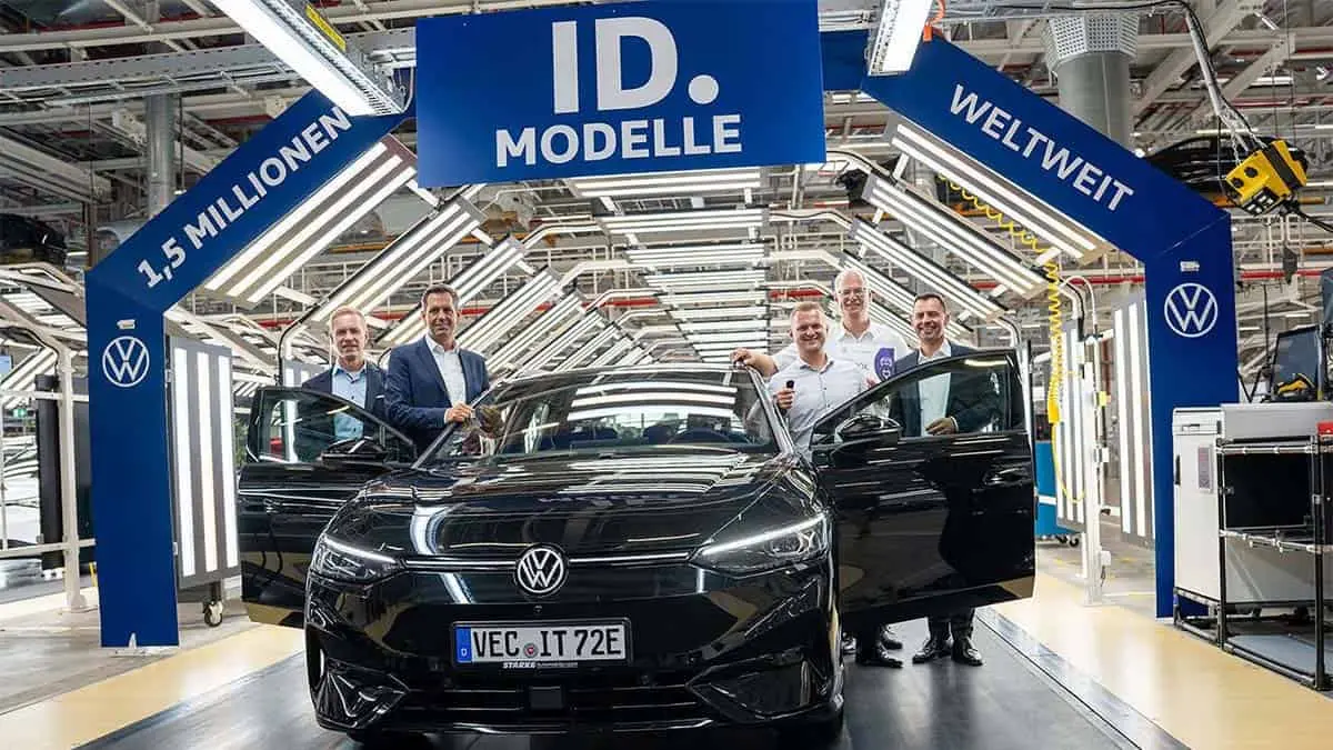 Volkswagen fabrica la unidad 1,5 millones de la gama el&eacute;ctrica ID