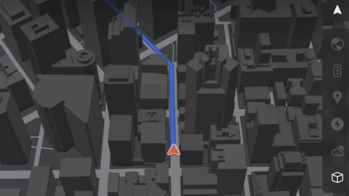 Navegaci&oacute;n 3D en coches Tesla