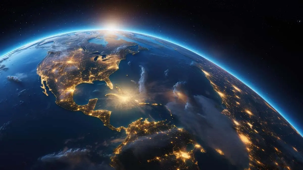 Vista de la Tierra desde el espacio