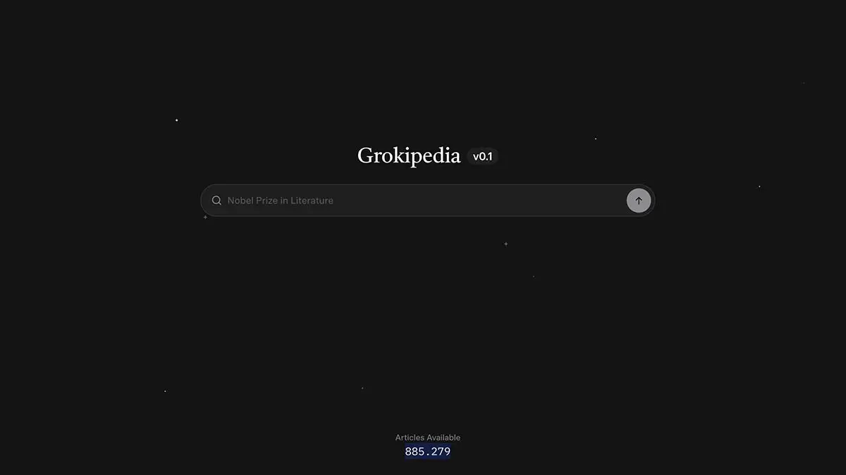 Primera versi&oacute;n de Grokipedia