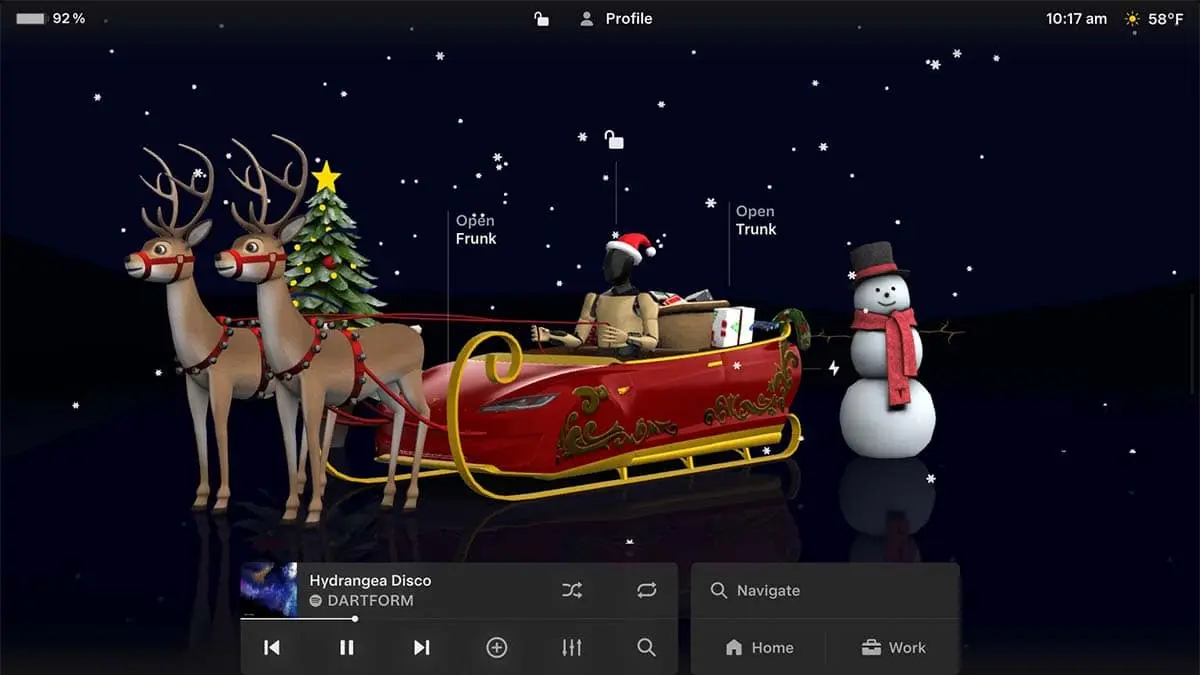 Tesla Santa Claus Mode