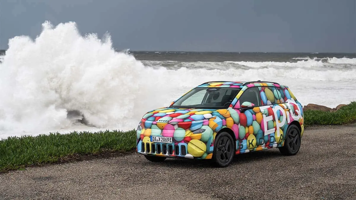 Foto real del Skoda Epiq con camuflaje