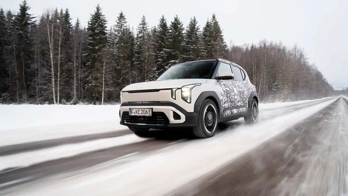 KIA EV2 en la prueba de invierno