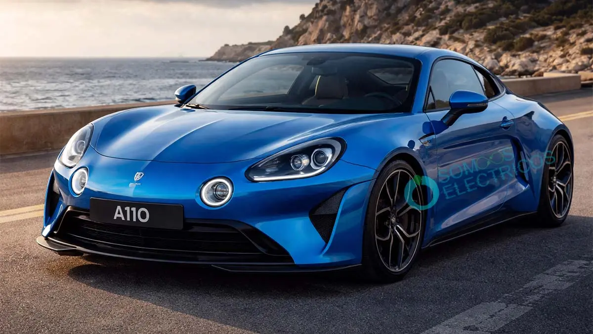Recreaci&oacute;n de como puede ser el futuro Alpine A110 el&eacute;ctrico