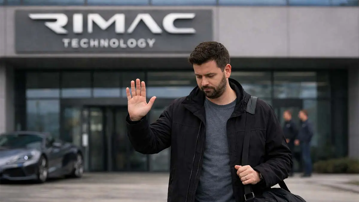 Mate Rimac, fundador y CEO, en la sede de su compa&ntilde;&iacute;a de coches el&eacute;ctricos, dejando su cargo en un momento de cambio.