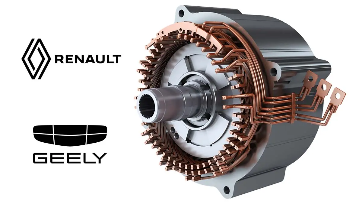 Imagen del motor el&eacute;ctrico de Renault y Geely, componentes innovadores en movilidad el&eacute;ctrica.