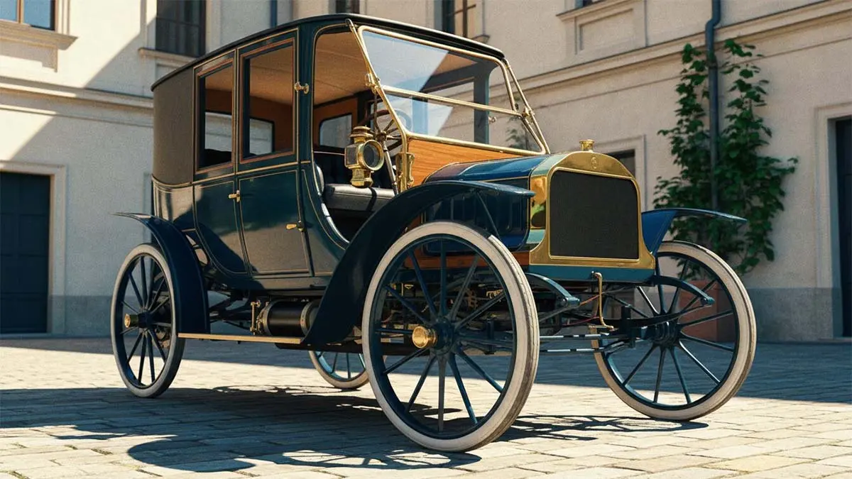 Modelo cl&aacute;sico de coche el&eacute;ctrico que marc&oacute; un hito en la historia de la movilidad sostenible.