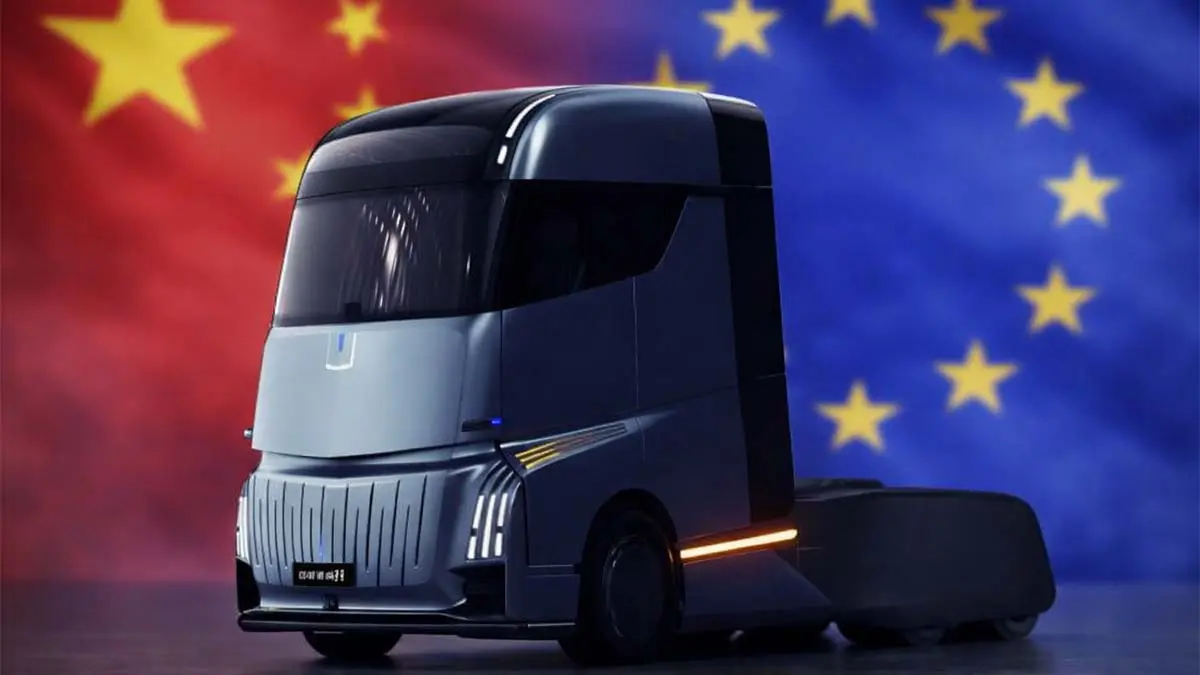 Camiones el&eacute;ctricos chinos en Europa