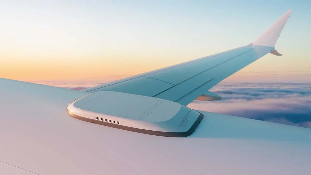 Antena Amazon Leo instalada en un avi&oacute;n comercial