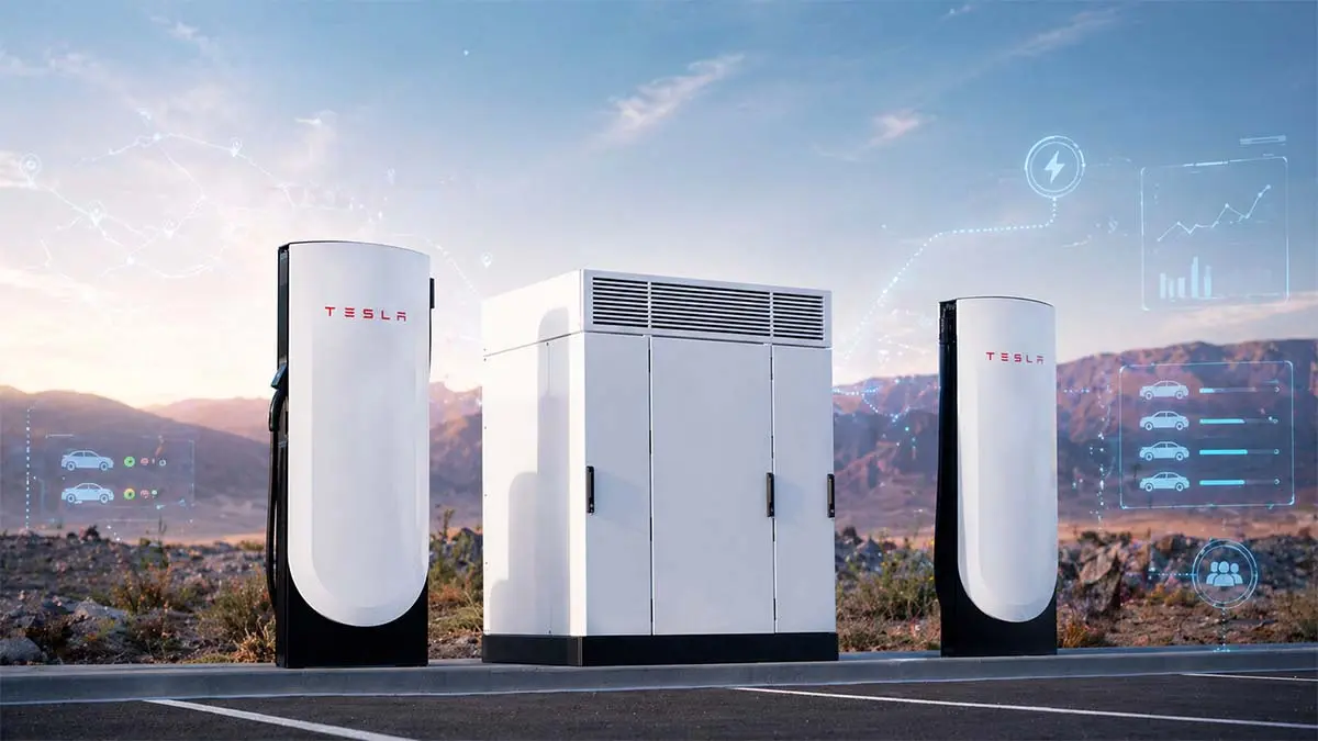Tesla Supercharger con predicci&oacute;n de espera por IA