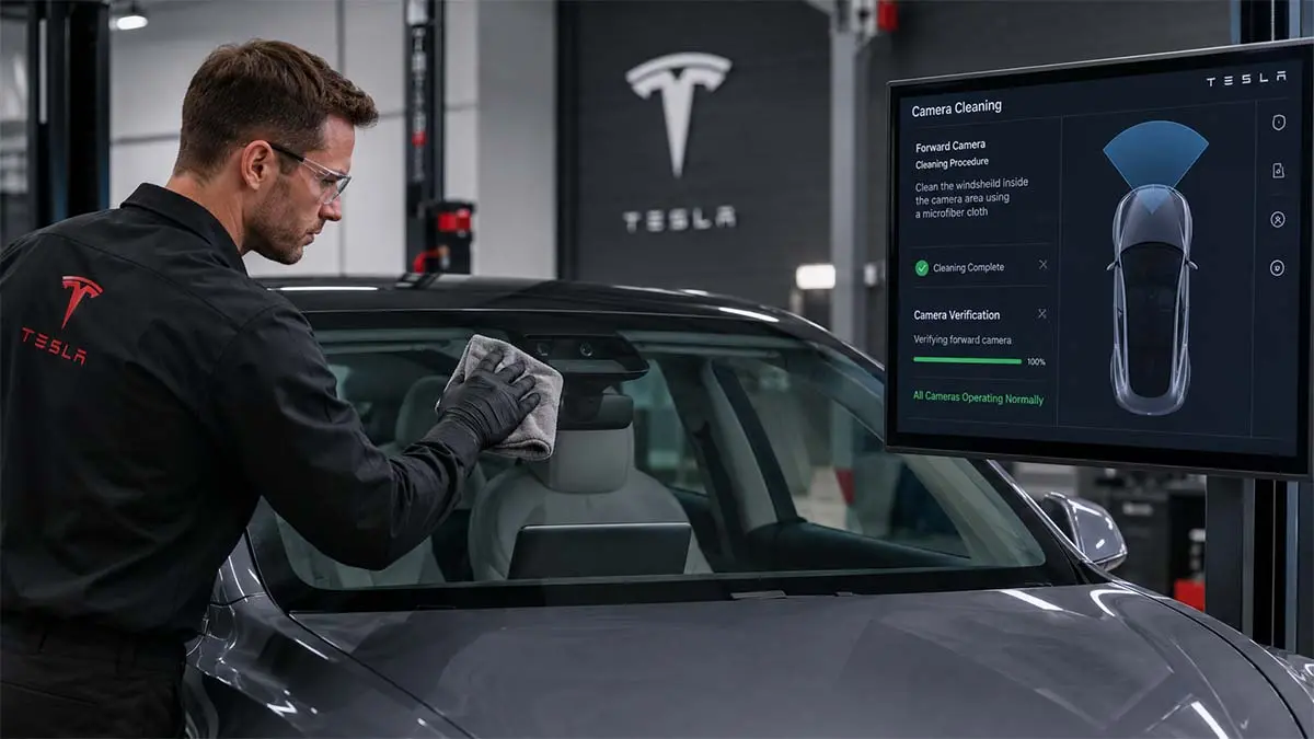 Nuevo modo limpieza de las c&aacute;maras Tesla