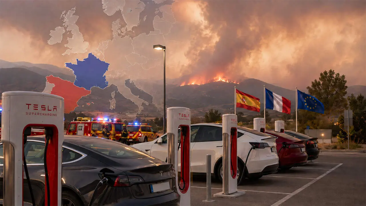 Tesla Supercharger gratis en Espa&ntilde;a y Francia por incendio
