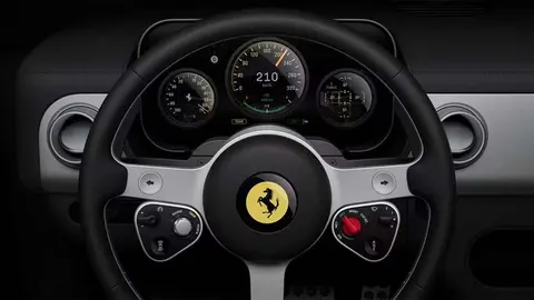 Interior del primer eléctrico de Ferrari