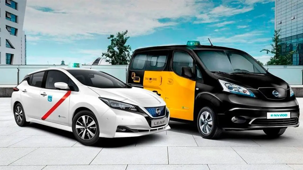 Imagen del Nissan Leaf como taxi