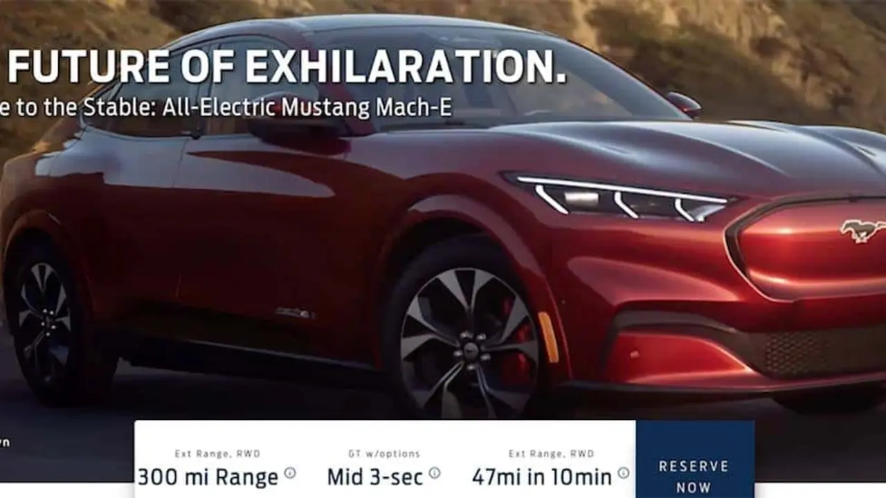 Foto del SUV el&eacute;ctrico Ford Mustang Mach E