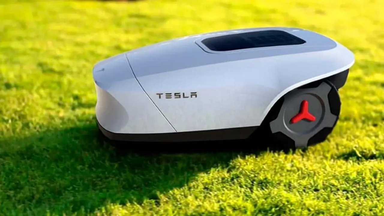 Foto conceptual de Tesla G, el cortacesped