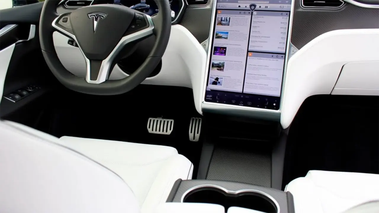 pantalla de un Tesla Model S 