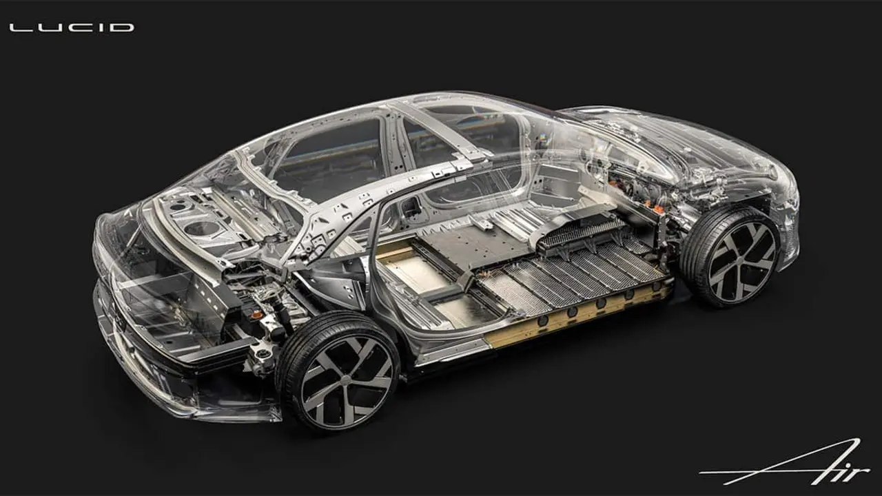 Foto de la bater&iacute;a del Lucid Air