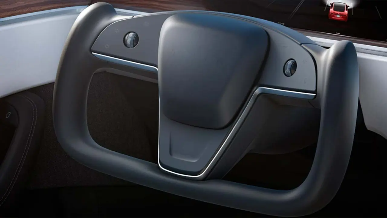 Foto del nuevo volante del Tesla Model S y Model X