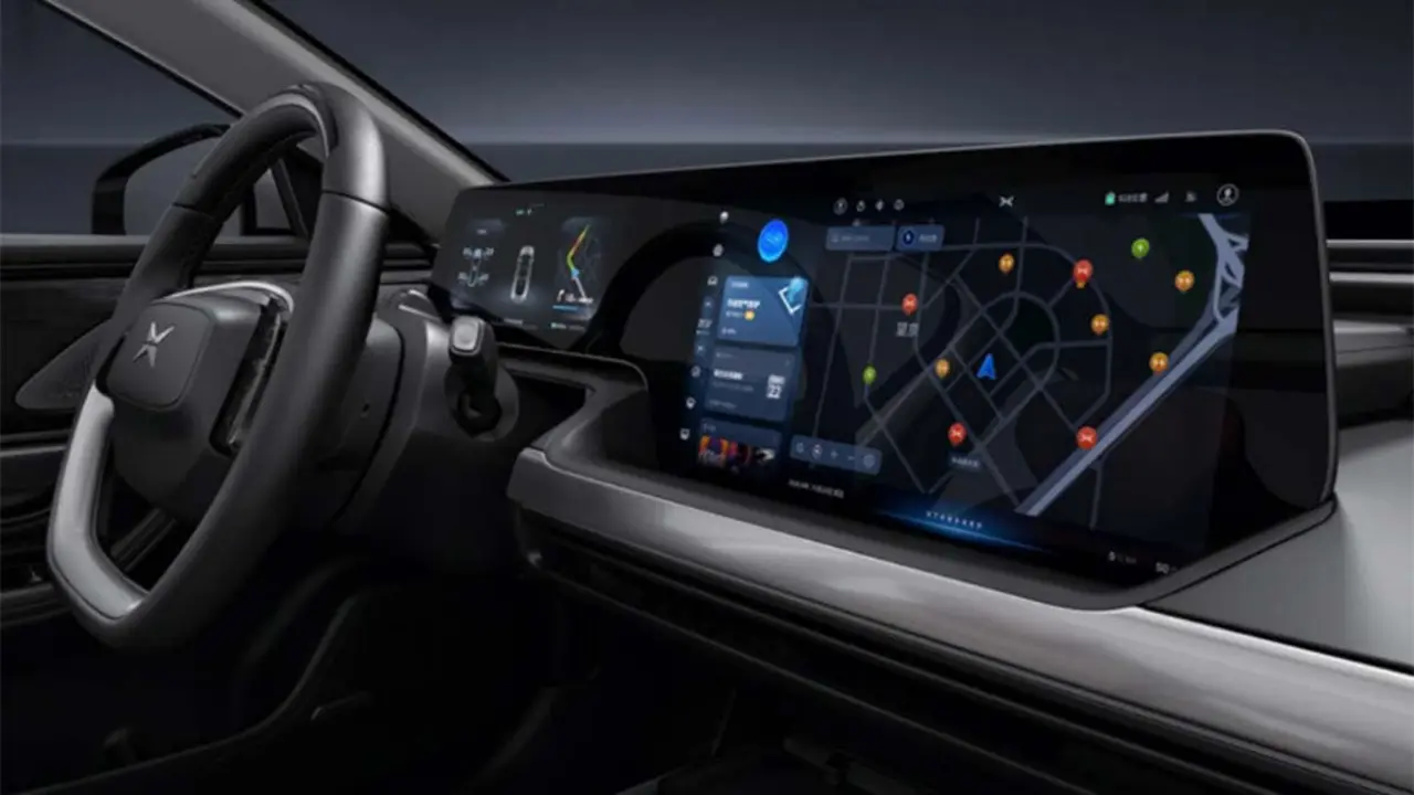 Foto del interior de un coche de Xpeng