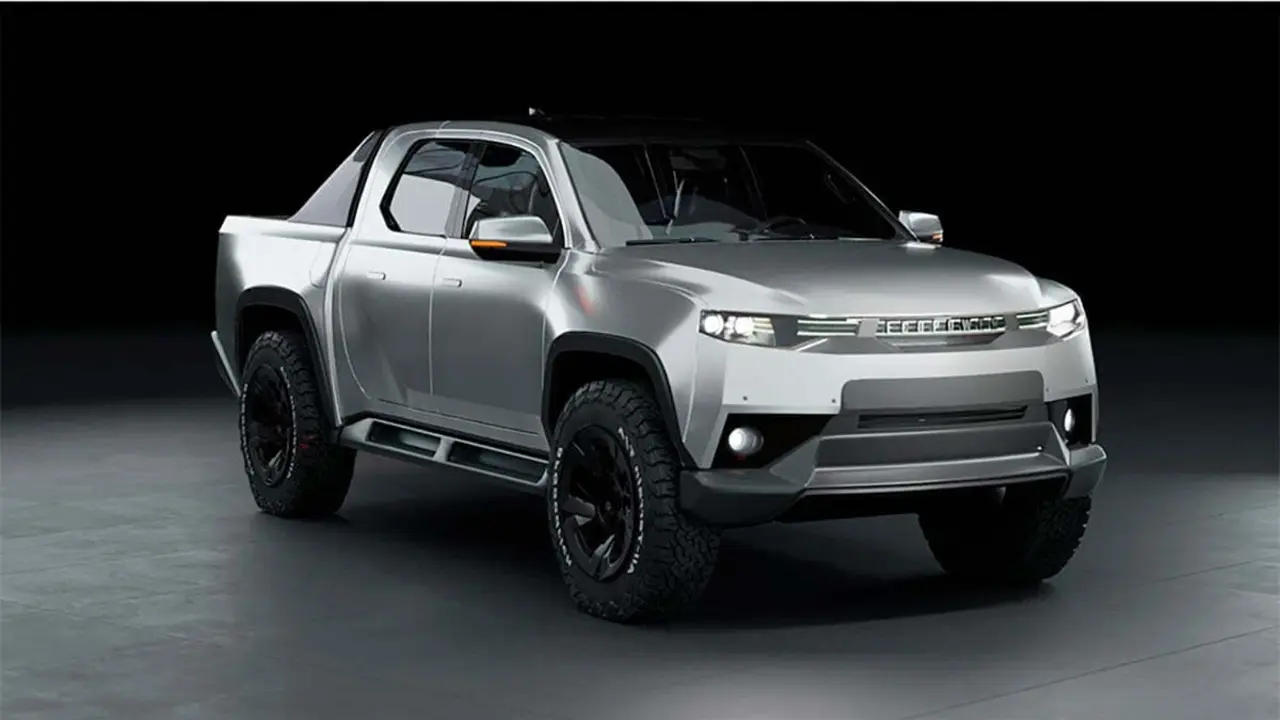 Render de la pick-up el&eacute;ctrica de EcoPower Automotive