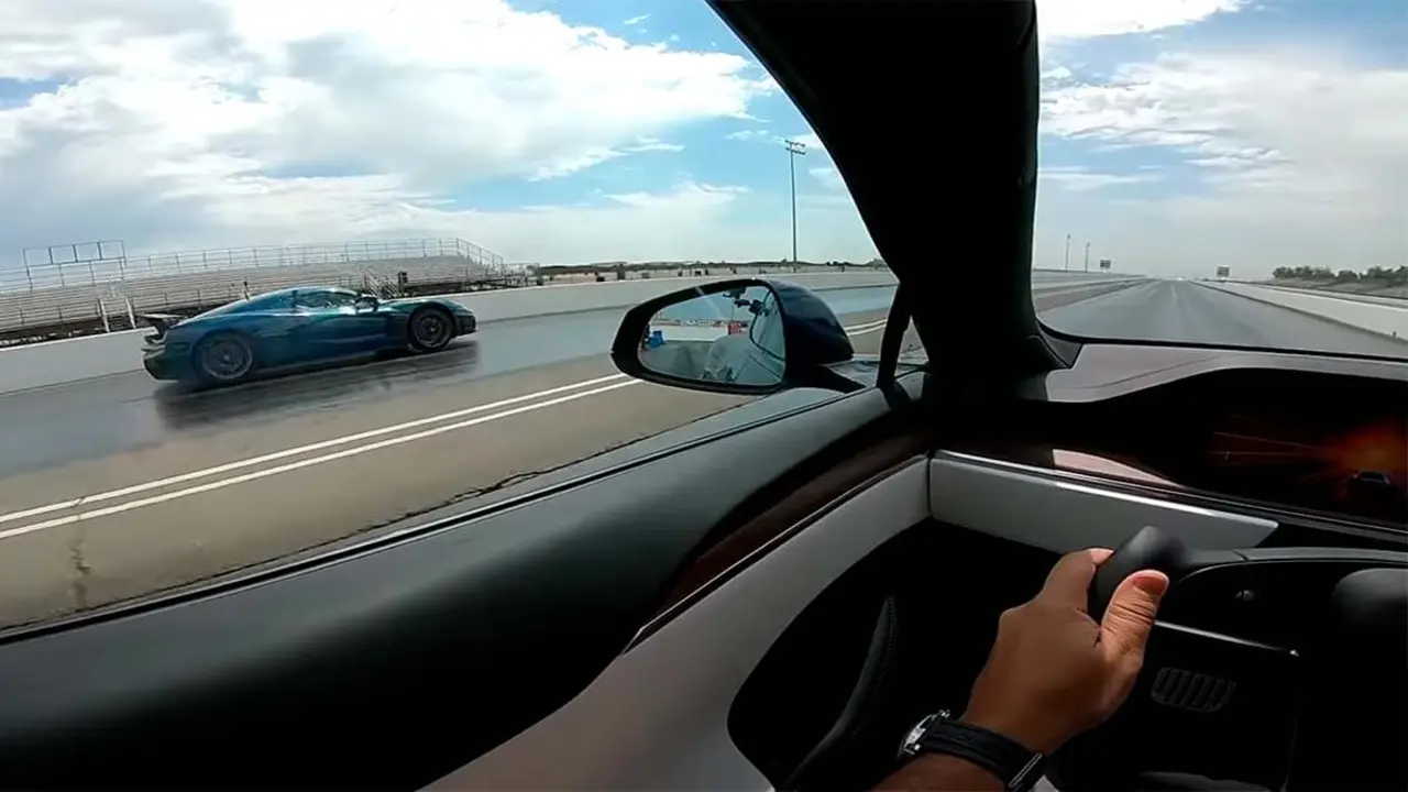 carrera Tesla Model S Plaid VS Rimac Nevera