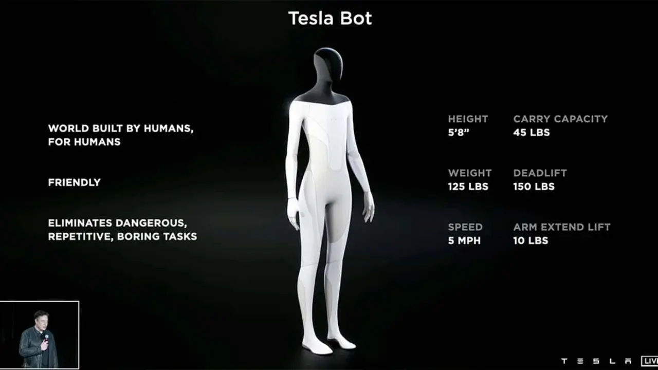 Foto del Tesla Bot (Optimus)