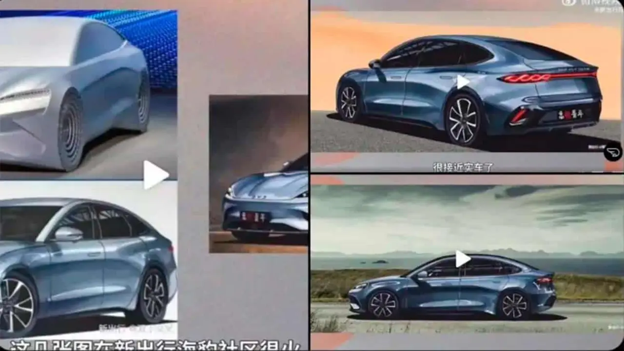 Bocetos del posible coche el&eacute;ctrico BYD Seal