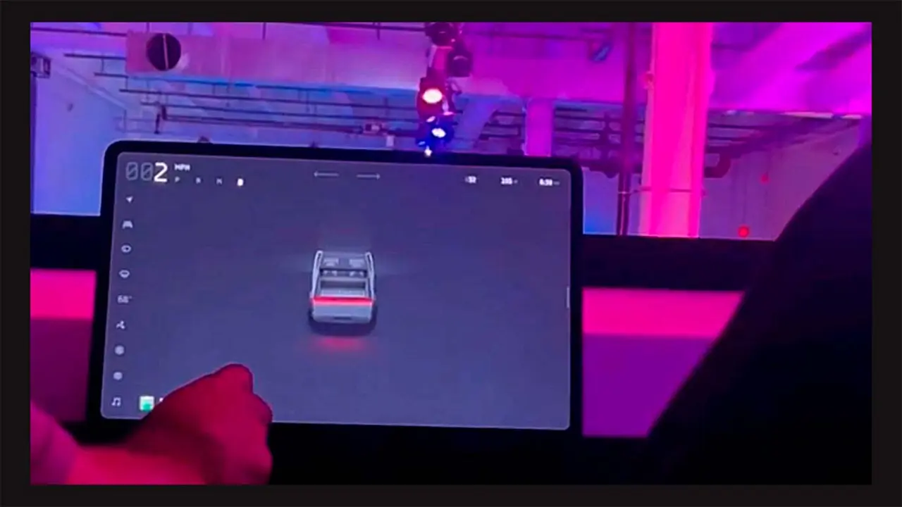 Interior del Tesla Cybertruck