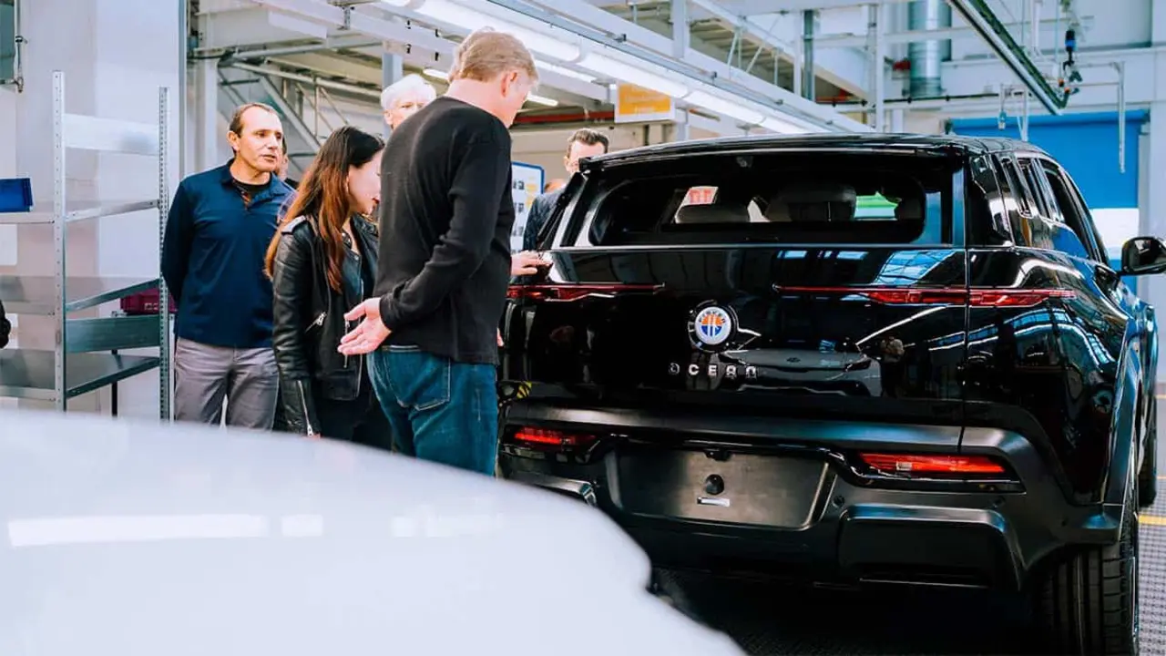 Parte de la producci&oacute;n del Fisker Ocean en la f&aacute;brica de Magna