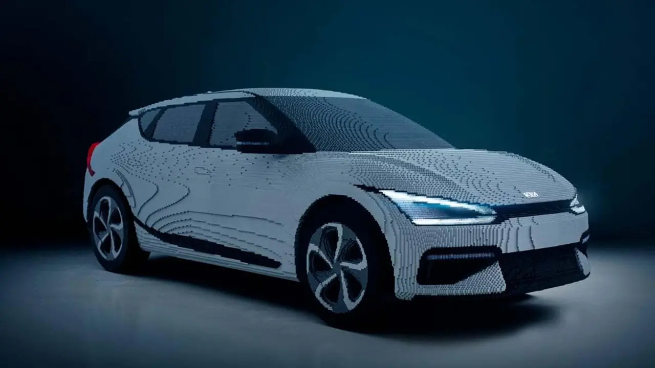 KIA EV6 construido con piezas de LEGO
