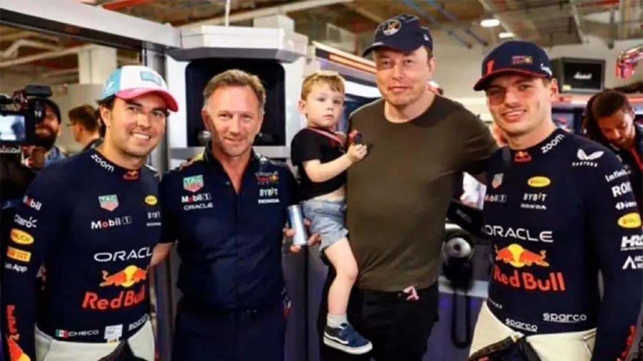 Elon Musk en el Gran Premio de Miami de la F&oacute;rmula Uno