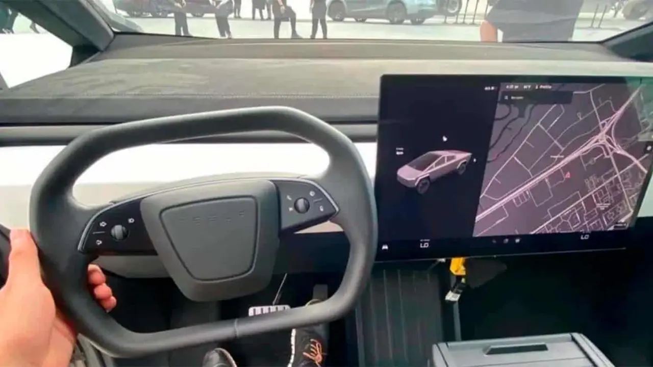 Volante tipo Yoke de la Tesla Cybertruck