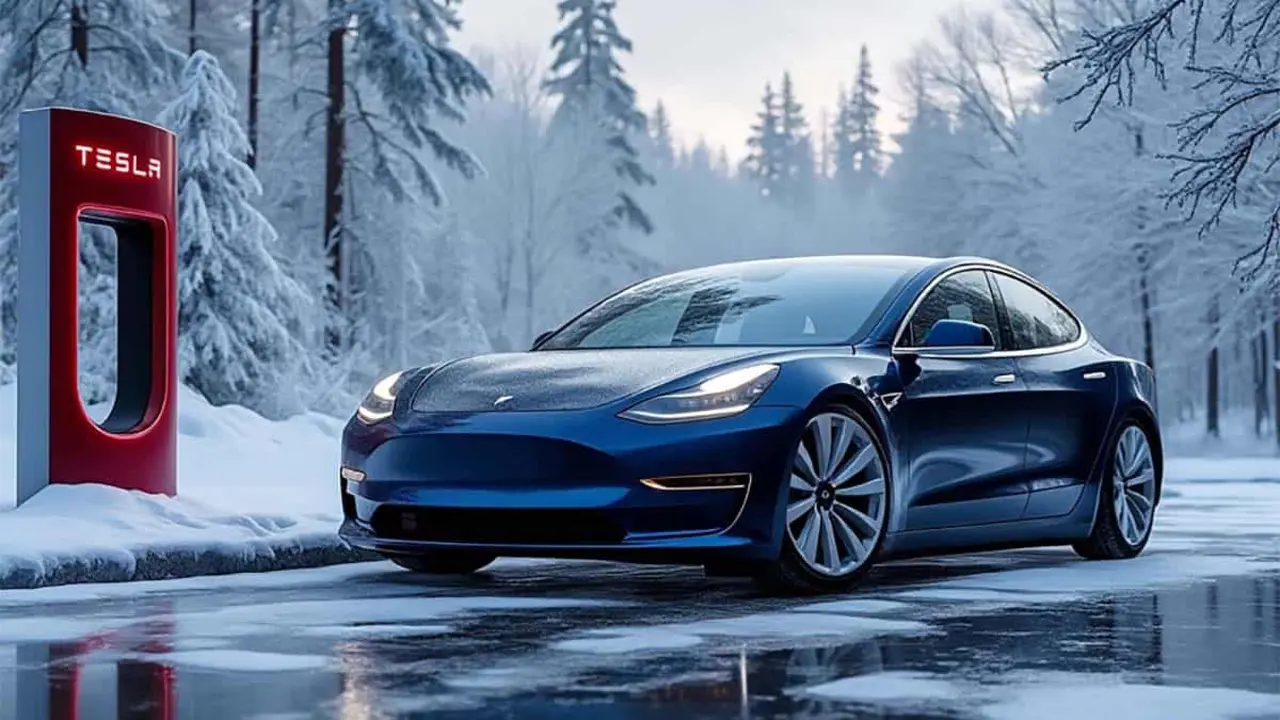 Tesla Model 3 congelado