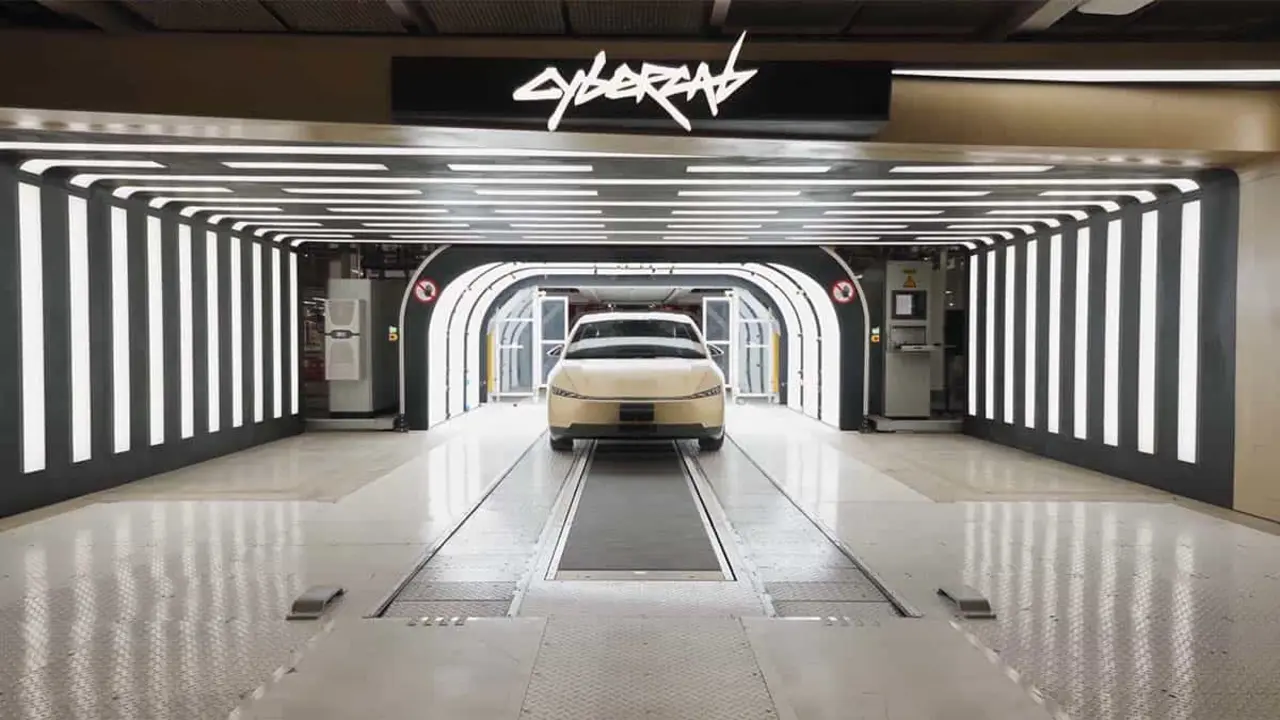 L&iacute;nea de producci&oacute;n de la Tesla Cybercab