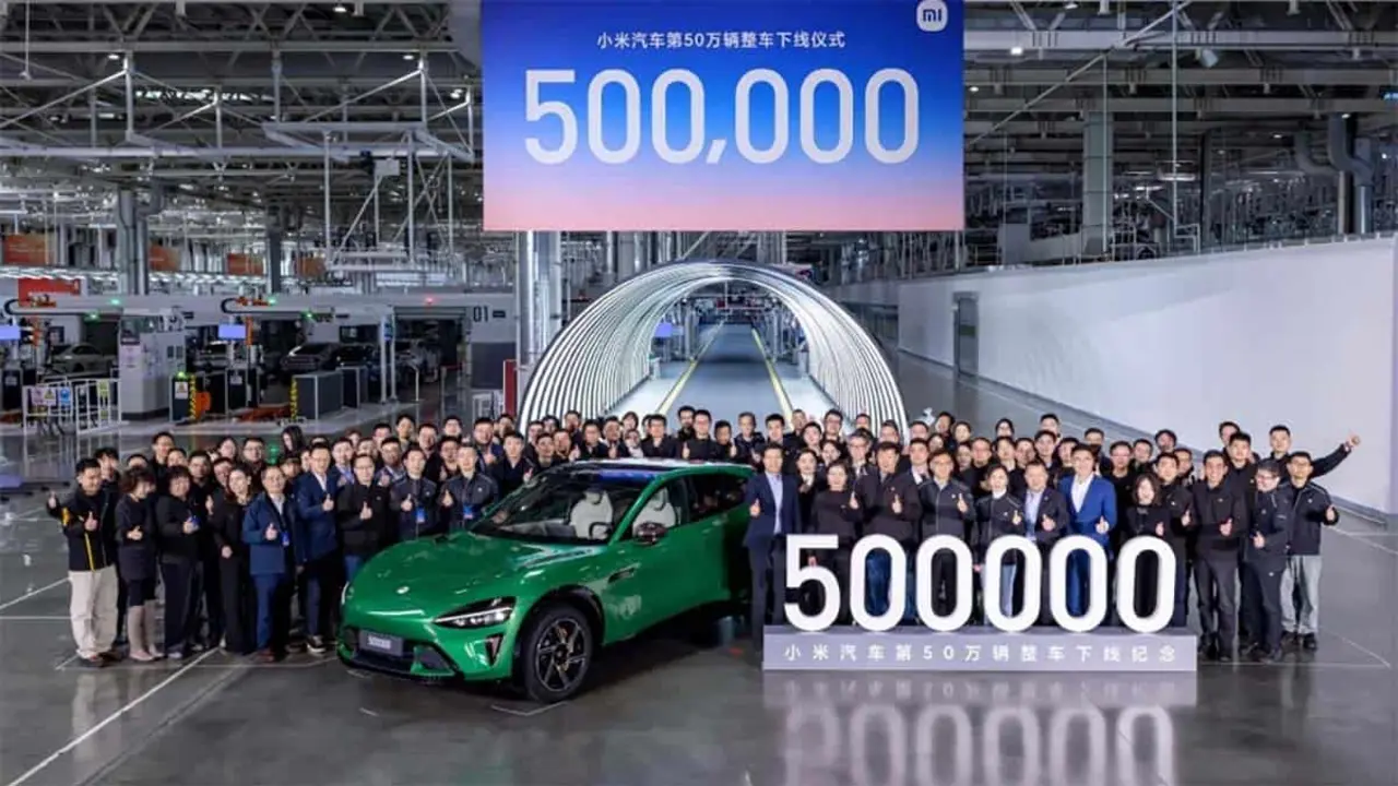 Xiaomi celebra haber fabricado ya 500.000 coches el&eacute;ctricos