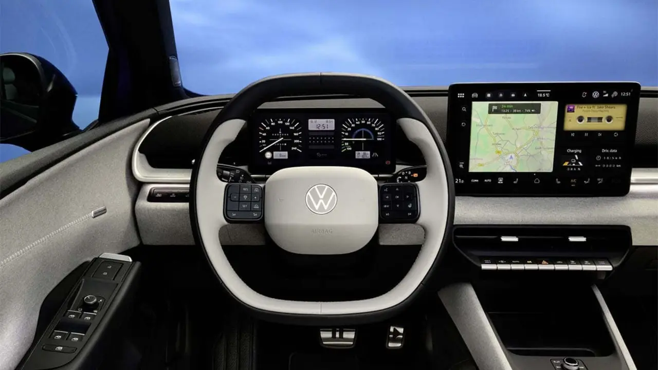 Interior retro digital del Volkswagen ID. Polo