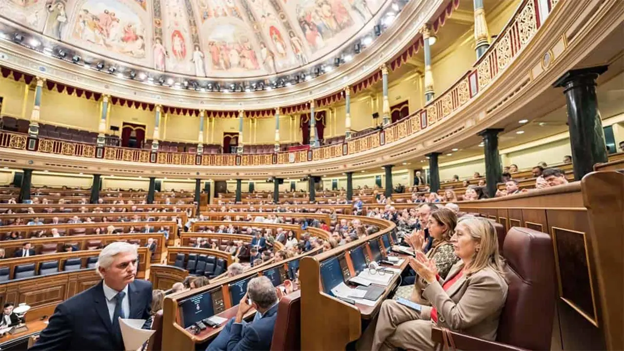 Interior del Congreso de los Diputados donde han rechazado la deducci&oacute;n del IRPF