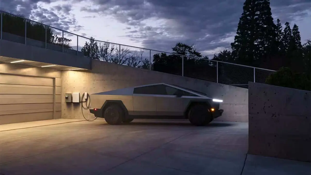 Tesla Cybertruck conectada a la red