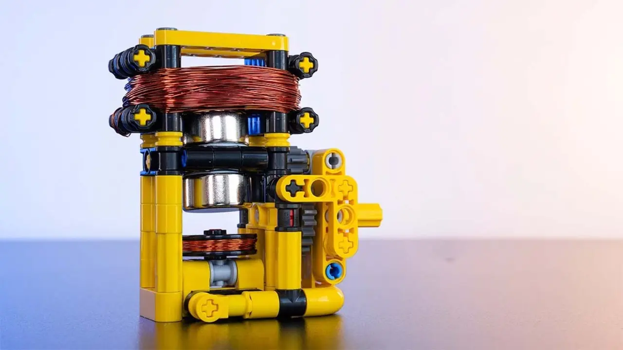 Motor el&eacute;ctrico con piezas de LEGO